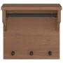 Perchero de pared SANDNES madera maciza pino 43x30x42cm de , Percheros para sombreros y abrigos - Ref: Foro24-4010455, Precio...