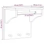 Perchero de pared SANDNES madera maciza pino 43x30x42cm de , Percheros para sombreros y abrigos - Ref: Foro24-4010455, Precio...