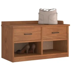 Banco de recibidor SANDNES madera maciza de pino 87x40x50 cm by , Benches for halls and storage - Ref: Foro24-4010460, Price:...