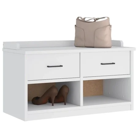 Banco de recibidor SANDNES madera maciza pino blanco 87x40x50cm von , Bänke für Hallen und Lager - Ref: Foro24-4010462, Preis...