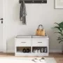 Banco de recibidor SANDNES madera maciza pino blanco 87x40x50cm von , Bänke für Hallen und Lager - Ref: Foro24-4010462, Preis...