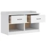 Banco de recibidor SANDNES madera maciza pino blanco 87x40x50cm von , Bänke für Hallen und Lager - Ref: Foro24-4010462, Preis...