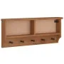 Perchero de pared SANDNES madera maciza de pino 87x12x35 cm by , Hat and coat racks - Ref: Foro24-4010469, Price: 38,94 €, Di...