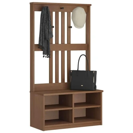 Perchero de entrada SANDENS madera maciza de pino 87x40x159,5cm von , Bänke für Hallen und Lager - Ref: Foro24-4010488, Preis...