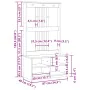 Perchero de entrada SANDENS madera maciza de pino 87x40x159,5cm von , Bänke für Hallen und Lager - Ref: Foro24-4010488, Preis...