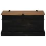 Baúl de almacenamiento HALDEN negro 91x48x47 cm madera maciza by , Storage trunks - Ref: Foro24-4018404, Price: 160,82 €, Dis...