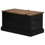 Baúl de almacenamiento HALDEN negro 91x48x47 cm madera maciza by , Storage trunks - Ref: Foro24-4018404, Price: 160,82 €, Dis...