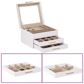 Caja para joyas de 3 niveles blanca 23x20,5x14 cm de , Soportes para joyería - Ref: Foro24-4103557, Precio: 36,28 €, Descuent...