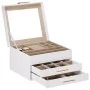 Caja para joyas de 3 niveles blanca 23x20,5x14 cm von , Schmuckständer - Ref: Foro24-4103557, Preis: 36,11 €, Rabatt: %