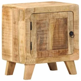 Mesita de noche de madera maciza de mango rugosa 40x32x46 cm by , Nightstands - Ref: Foro24-4104507, Price: 111,13 €, Discoun...