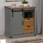 Aparador HALDEN con puerta corredera gris 80x40x80 cm by , Sideboards - Ref: Foro24-4018419, Price: 202,34 €, Discount: %