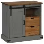 Aparador HALDEN con puerta corredera gris 80x40x80 cm by , Sideboards - Ref: Foro24-4018419, Price: 202,34 €, Discount: %