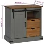 Aparador HALDEN con puerta corredera gris 80x40x80 cm by , Sideboards - Ref: Foro24-4018419, Price: 202,34 €, Discount: %