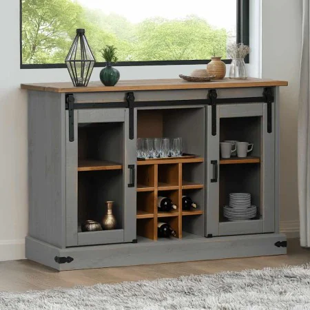 Aparador HALDEN 2 puertas correderas gris 112x40x80 cm von , Sideboards - Ref: Foro24-4018427, Preis: 277,99 €, Rabatt: %