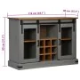 Aparador HALDEN 2 puertas correderas gris 112x40x80 cm von , Sideboards - Ref: Foro24-4018427, Preis: 277,99 €, Rabatt: %