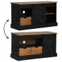 Mueble de TV HALDEN con puerta corredera negro 110x40x60 cm de , Muebles TV - Ref: Foro24-4018412, Precio: 210,08 €, Descuent...