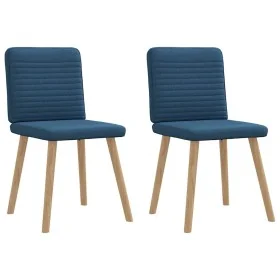 Sillas de comedor 2 unidades tela azul by , dining chairs - Ref: Foro24-4101152, Price: 103,24 €, Discount: %