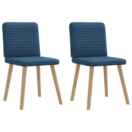 Sillas de comedor 2 unidades tela azul de , Sillas de comedor - Ref: Foro24-4101152, Precio: 103,24 €, Descuento: %