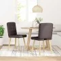 Sillas de comedor 2 unidades tela marrón oscuro by , dining chairs - Ref: Foro24-4101095, Price: 105,28 €, Discount: %
