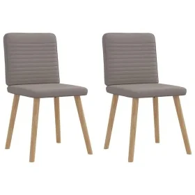 Sillas de comedor 2 unidades tela gris taupé de , Sillas de comedor - Ref: Foro24-4101150, Precio: 103,24 €, Descuento: %