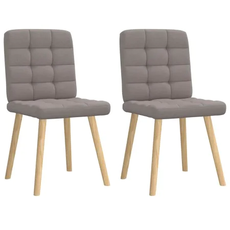 Sillas de comedor 2 unidades tela gris taupé de , Sillas de comedor - Ref: Foro24-4101097, Precio: 105,11 €, Descuento: %
