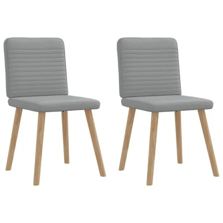 Sillas de comedor giratorias 2 unidades tela gris claro de , Sillas de comedor - Ref: Foro24-4101144, Precio: 103,24 €, Descu...