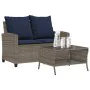 Sofá jardín de 2 plazas con cojín y mesa gris ratán sintético von , Outdoor-Sofas - Ref: Foro24-4103852, Preis: 223,98 €, Rab...
