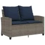 Sofá jardín de 2 plazas con cojín y mesa gris ratán sintético von , Outdoor-Sofas - Ref: Foro24-4103852, Preis: 223,98 €, Rab...