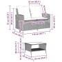 Sofá jardín de 2 plazas con cojín y mesa gris ratán sintético von , Outdoor-Sofas - Ref: Foro24-4103852, Preis: 223,98 €, Rab...