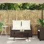 Sofá jardín de 2 plazas con cojín y mesa marrón ratán sintético von , Outdoor-Sofas - Ref: Foro24-4103846, Preis: 223,67 €, R...
