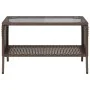 Sofá jardín de 2 plazas con cojín y mesa marrón ratán sintético von , Outdoor-Sofas - Ref: Foro24-4103846, Preis: 223,67 €, R...