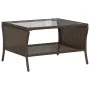 Sofá jardín de 2 plazas con cojín y mesa marrón ratán sintético von , Outdoor-Sofas - Ref: Foro24-4103846, Preis: 223,67 €, R...
