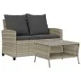 Sofá jardín de 2 plazas con cojín y mesa gris claro by , Outdoor sofas - Ref: Foro24-4103850, Price: 223,98 €, Discount: %