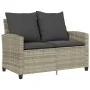 Sofá jardín de 2 plazas con cojín y mesa gris claro by , Outdoor sofas - Ref: Foro24-4103850, Price: 223,98 €, Discount: %