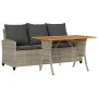 Sofá jardín de 3 plazas con cojín y mesa gris claro by , Outdoor sofas - Ref: Foro24-4103859, Price: 280,67 €, Discount: %