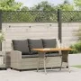 Sofá jardín de 3 plazas con cojín y mesa gris claro by , Outdoor sofas - Ref: Foro24-4103859, Price: 280,67 €, Discount: %