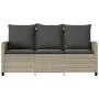 Sofá jardín de 3 plazas con cojín y mesa gris claro by , Outdoor sofas - Ref: Foro24-4103859, Price: 280,67 €, Discount: %