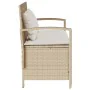 Banco de jardín con almacenaje y cojín beige ratán sintético by , garden benches - Ref: Foro24-4104215, Price: 196,48 €, Disc...