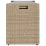 Banco de almacenaje con cojín beige 100 cm ratán sintético by , garden benches - Ref: Foro24-4104063, Price: 132,82 €, Discou...