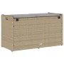 Banco de almacenaje con cojín beige 100 cm ratán sintético by , garden benches - Ref: Foro24-4104063, Price: 132,82 €, Discou...
