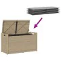Banco de almacenaje con cojín beige 100 cm ratán sintético by , garden benches - Ref: Foro24-4104063, Price: 132,82 €, Discou...