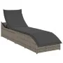 Tumbona plegable con cojín y espacio gris ratán sintético von , Liegen - Ref: Foro24-4104222, Preis: 251,01 €, Rabatt: %