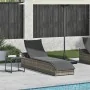 Tumbona plegable con cojín y espacio gris ratán sintético von , Liegen - Ref: Foro24-4104222, Preis: 251,01 €, Rabatt: %