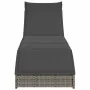 Tumbona plegable con cojín y espacio gris ratán sintético von , Liegen - Ref: Foro24-4104222, Preis: 251,01 €, Rabatt: %