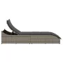 Tumbona plegable con cojín y espacio gris ratán sintético von , Liegen - Ref: Foro24-4104222, Preis: 251,01 €, Rabatt: %