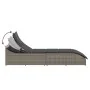 Tumbona plegable con cojín y espacio gris ratán sintético von , Liegen - Ref: Foro24-4104222, Preis: 251,01 €, Rabatt: %