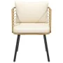 Sillón de jardín con cojines ratán sintético natural von , Gartenstühle - Ref: Foro24-4108260, Preis: 114,95 €, Rabatt: %