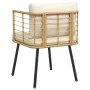 Sillón de jardín con cojines ratán sintético natural von , Gartenstühle - Ref: Foro24-4108260, Preis: 114,95 €, Rabatt: %