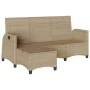 Sofá de jardín reclinable con cojines en forma de L beige by , Outdoor sofas - Ref: Foro24-4108241, Price: 390,82 €, Discount: %