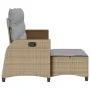 Sofá de jardín reclinable con cojines en forma de L beige by , Outdoor sofas - Ref: Foro24-4108241, Price: 390,82 €, Discount: %